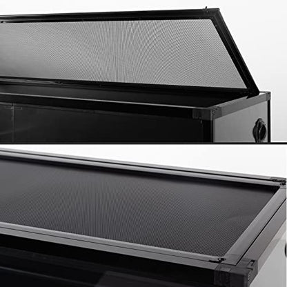 REPTI ZOO 67 Gallon Large Glass Reptile Terrarium 48" x 18" x 18", Easy Folding & Detaching Reptile Breeding Tank with Black PVC Back Panel Full Open Door Screen Ventilation