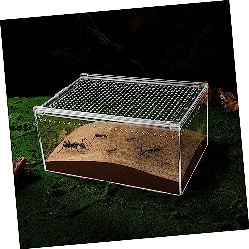 Toddmomy Leak Acrylic Snake Cage Reptile Breeding Box Ventilation for Tarantulas and