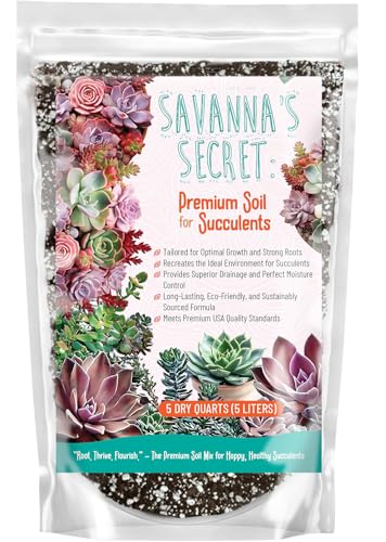 GARDENWISE Premium Organic Succulent Potting Mix – Well-Draining Indoor Plant Soil – Safe, Eco-Friendly, UV-Treated – Perfect for Succulents, Aloe, and Cacti – Handcrafted in The USA (3 Quarts) - color: Succulent Soil, size: 3 quarts