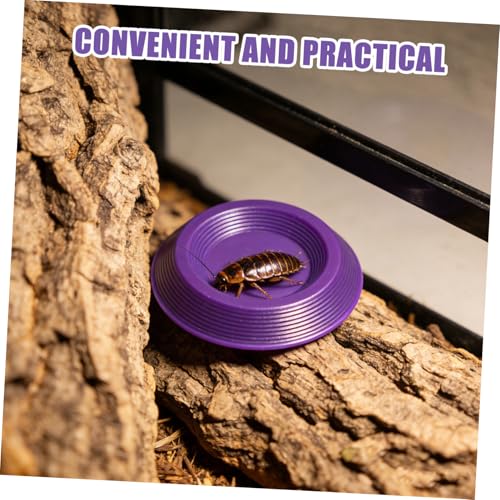 GLEAVI 12pcs Reptile Feeding Bowls Plastic Food Dish with Nontip Base Easy Small Animal Feeding Bowls for Leopard Gecko and Reptiles Home Use