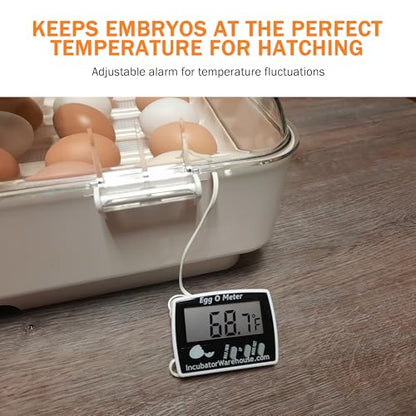Egg-O-Meter™ - Large Digital Display Egg Thermometer with Min/Max Memory