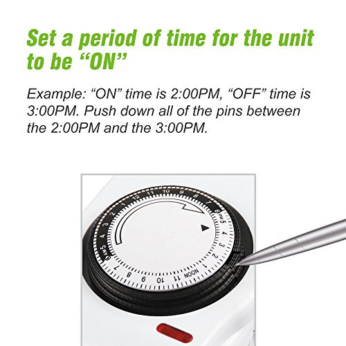 BN-LINK 8 Outlet Surge Protector with Mechanical Timer and Digital Timer Outlet