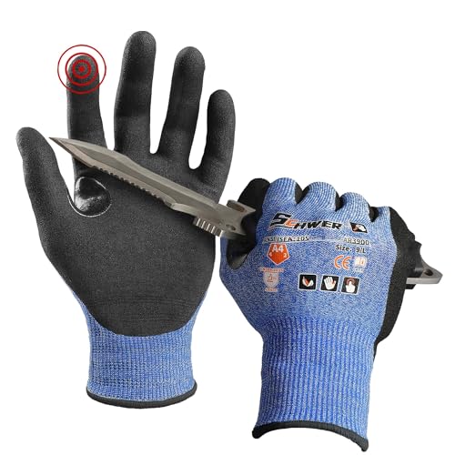 Schwer A4 AIR-SKIN Cut Resistant Work Gloves with Extreme Lightweight & Thin, Grip Glove for Fishing, Refined Work, Gardening Gloves for Yard, Touchscreen, 3D-Comfort Fit, Men Women Gifts, AR3900,M - color: Blue, size: Medium
