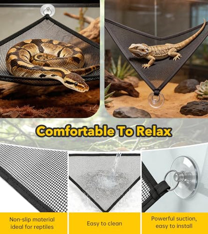 Snake Enrichment Toys,Ball Python Tank Accessories with Snake Climbing Accessories Hammock, Lizards Toy Activity Ball,Reptile Climbing Toys for Crested Gecko Bearded Dragon