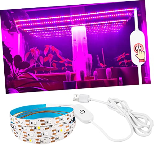 VICASKY USB Full Plant Growth Lamp Strips Waterproof LED Grow Light Strips Adjustable Brightness for Indoor Plants 5V Touch Control for Greenhouse Lighting