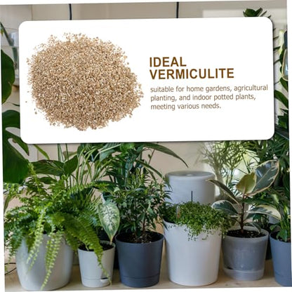 Sosoport 0.5kg Natural Vermiculite for Gardening Neutral Ph Fine Expanded Vermiculite for Plant and Mushroom Germination Excellent Moisture Retention for Home and Indoor Gardens