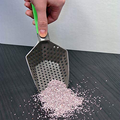 Cold Life Easy to Clean Sifting Litter Scoop Shovel for Small Pets Or Reptile Terrarium Sand Waste,Green,9 inches - size: 9 inches