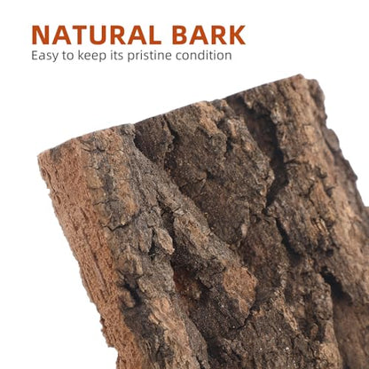 KESYOO 3Pcs Natural Cork Bark Background: Textured Wall Panel Climbing Decor for Reptile Terrarium Tank - Aquarium Habitat Accessories