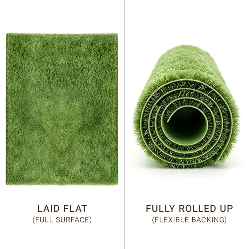 Reptile Carpet Substrate, Washable Absorbent Moss Mat Bedding Liner | Made of thick fiber for amphibian terrariums, this non-slip flooring holds moisture to keep tanks stable, sized 17.72x23.6in