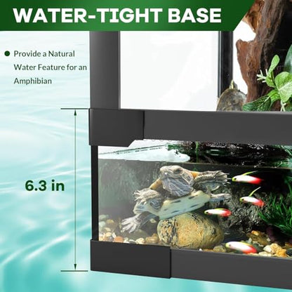 Garvee 67 gal Reptile Tall Glass Terrarium, 36 in x 18 in x 24 in Reptile Tank Double Hinge Door with Top Screen Ventilation, Easy Assembly