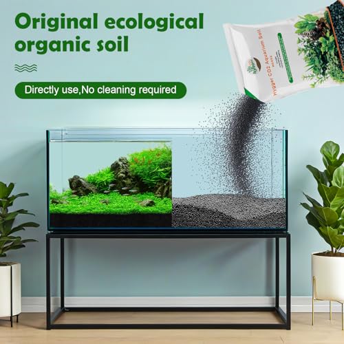 13.2Ib Aquarium Soil Water Grass Mud Fish Tank Aquascaping Aquarium Substrate Soil for Plants and Shrimps,No Need to Wash and No Muddy Water - size: 13.2 Pounds