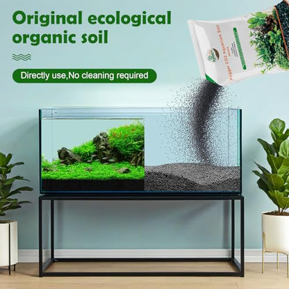 13.2Ib Aquarium Soil Water Grass Mud Fish Tank Aquascaping Aquarium Substrate Soil for Plants and Shrimps,No Need to Wash and No Muddy Water - size: 13.2 Pounds