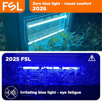 FSL BL T8F10W 365nm UV Black Light 13Inch Tubes 6-Pack for 20W Device | Next‑Generation 365nm Narrow-Spectrum;Widely compatible; Low light attenuation
