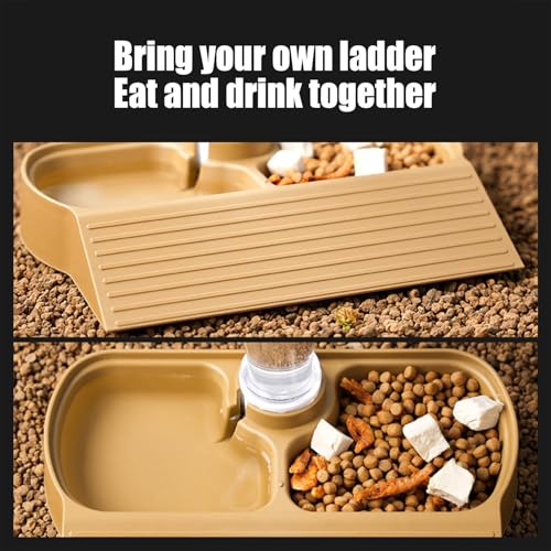 Reptile Water Dispenser – Automatic Feeder | 2-in-1 Large Capacity Water & Food Dish For Lizards, Turtles, Bearded Dragons, Keeps Reptiles Hydrated And Fed, Perfect For Terrariums, Indoor Pets & Repti - color: A