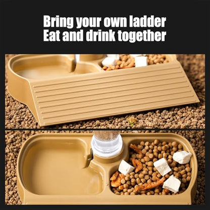 Reptile Water Dispenser – Automatic Feeder | 2-in-1 Large Capacity Water & Food Dish For Lizards, Turtles, Bearded Dragons, Keeps Reptiles Hydrated And Fed, Perfect For Terrariums, Indoor Pets & Repti - color: A