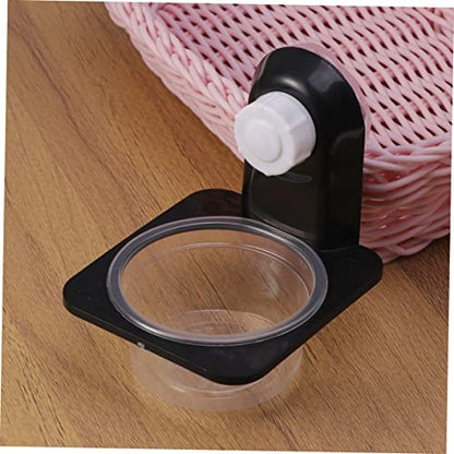 4pcs Reptile Food and Water Bowls Black Feeding Dish for Lizard Gecko Turtle and Other Reptiles Space-Saving Design for Tanks and Boxes