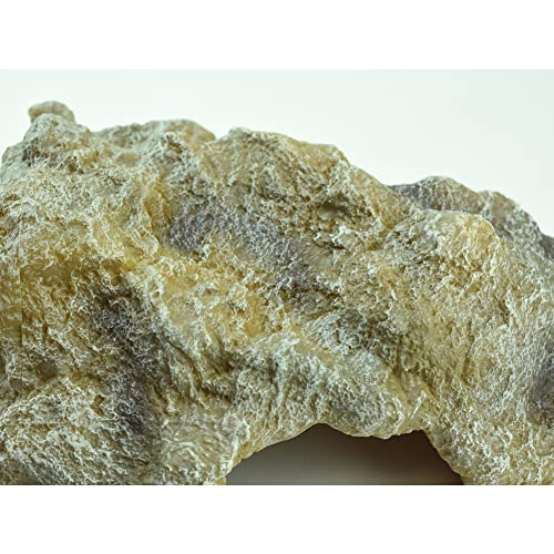 OMEM Reptile Rock Hide Cave Large Right-Angle Hideout Breeding Box Shelter Terrarium Habitat Decor (Small) - size: Small