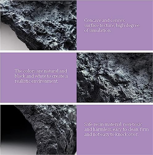 Reptile Rock Hide Cave Large Reptile Habitat Turtle Hideouts Cave for Lizards Bearded Dragon Leopard Gecko Snake Amphibians Fish