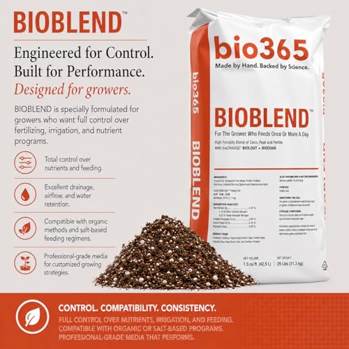 BIOBLEND High-Porosity Potting Soil Mix 1.5 cu ft Bag – Coco Coir, Peat Moss & Perlite Growing Medium with Biochar & Beneficial Microbes - color: Brown, size: 1.5 Cubic Feet