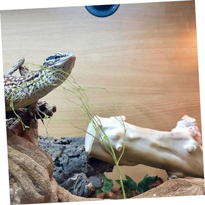 Reptile Terrarium Decor Flexible Green Climbing Vines for Gecko Lizard and Crab Habitat Artificial Vine Plant Suction Cups 3-Piece Set