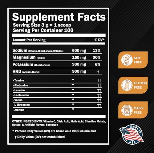 MMA Nutrition HRDWRK Electrolytes Powder with Magnesium, Potassium - Sugar Free Electrolytes Boost Endurance and Reduce Fatigue with This Electrolytes Supplement - Maximum Hydration - Keto Friendly - style: Mango Pineapple