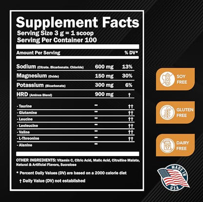 MMA Nutrition HRDWRK Electrolytes Powder with Magnesium, Potassium - Sugar Free Electrolytes Boost Endurance and Reduce Fatigue with This Electrolytes Supplement - Maximum Hydration - Keto Friendly - style: Mango Pineapple