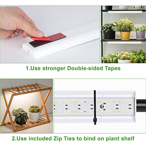 FOXGARDEN Grow Light, Full Spectrum Plant Light Strip for Indoor Plants, 288 LED Bright Grow Lamp with Auto On/Off Timer 4/8/12H, 3 Switch Modes, 10 Dimmable Brightness, 3 Packs - color: Tri Heads