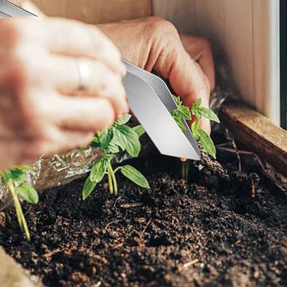 Seedling Transplant Tongs- Stainless Steel Gardening Transplant Tongs- Seedling Transplant Pliers Reptile Feeding Tweezers Long Handle for Reducing Root Damage (B, One Size) - color: B