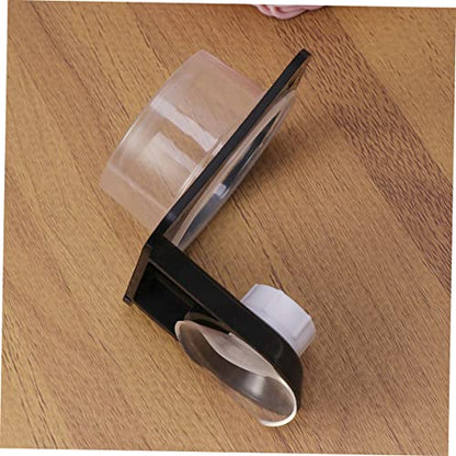 1pc Reptile Water Food Bowl Black Feeding Ledge for Lizards Geckos Other Reptiles Easy to Clean Suction Cup Design Suitable for Tanks and Boxes - size: Size 1
