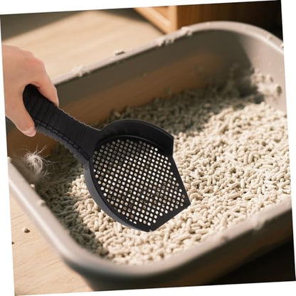 Toddmomy 2pcs Cat Litter Scoop Set Ergonomic Handle for Sifting Design for Cat Litter Box Reptile Terrarium Durable Plastic Efficient Waste Removal