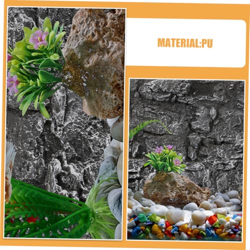 BESPORTBLE Aquarium Decor Reptile Tank Background 3D Fish Tank Background Board Snake Terrarium Decorative Stone