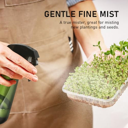 Spray Bottle for Plants 2 Pack, 16oz - Ultra Fine Mist, Plant Mister Empty Spray Bottles Indoor, Leak Proof Misting Water Sprayer Bottle for Gardening, Plant Care, Hair Care, Cleaning Solutions - color: Green & Brown