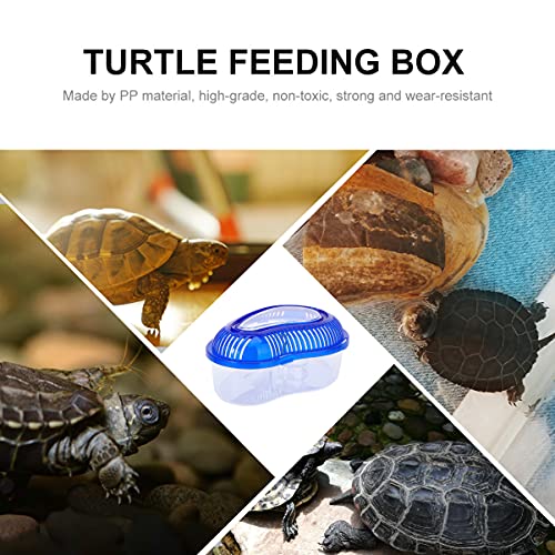 ULTECHNOVO Turtle Tank Drying Platform with Handle Cover Large 12.6X9.1X5.3In Plastic Habitat for Turtle Resting Swimming Sunning Egg Laying