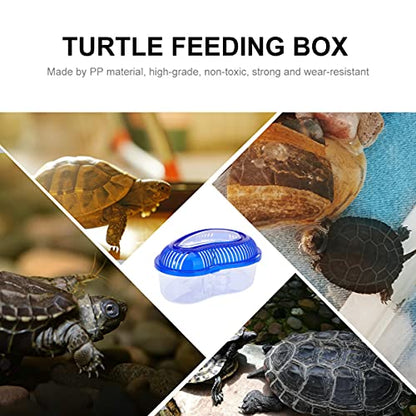 ULTECHNOVO Turtle Tank Drying Platform with Handle Cover Large 12.6X9.1X5.3In Plastic Habitat for Turtle Resting Swimming Sunning Egg Laying