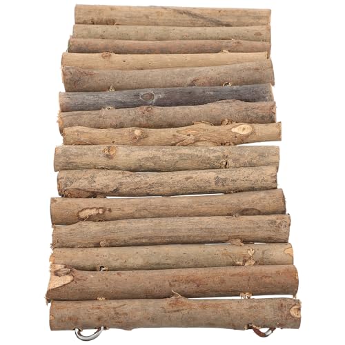 Toyvian Wooden Reptile Cave Hideout with Stick Climbing Platform Turtle Habitat Shelter for Terrarium Decoration and Turtle Tortoise Basking in Pet Reptile Enclosures