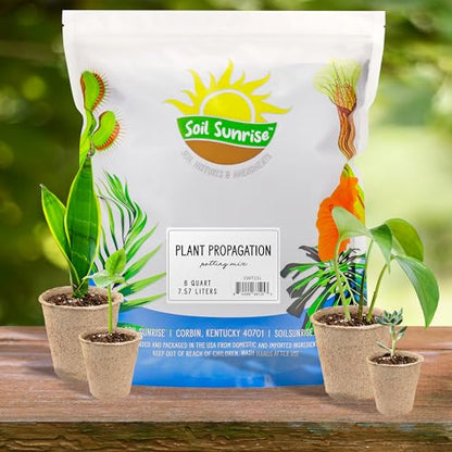 Soil Sunrise Plant Propagation Potting Mix (8 Quarts); Ideal Starter Mix for Rooting Plant Cuttings - size: 8 Quarts