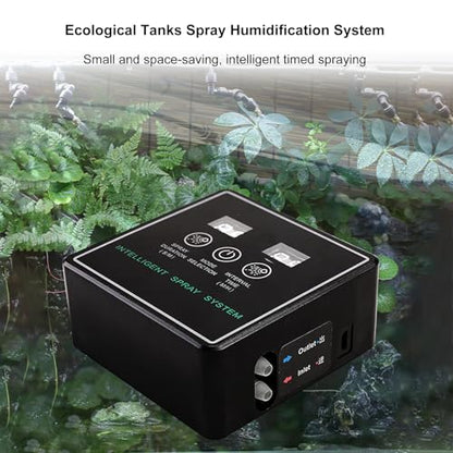 Reptile Humidifiers Smart Misting System, Spray System Reptile Automatic Misting Kit with Timer Terrariums Humidifier with 360°Adjustable Nozzles (L) - size: L