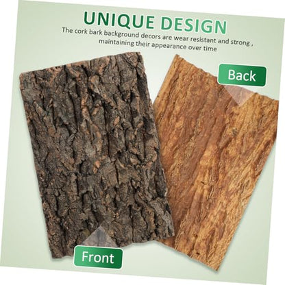 TOYANDONA 2pcs Cork Bark for Reptiles Tree Bark Hideout for Aquariums and Terrariums Climbing Surface for Bearded Dragons and Lizards Flexible Configuration for Any Fish Tank