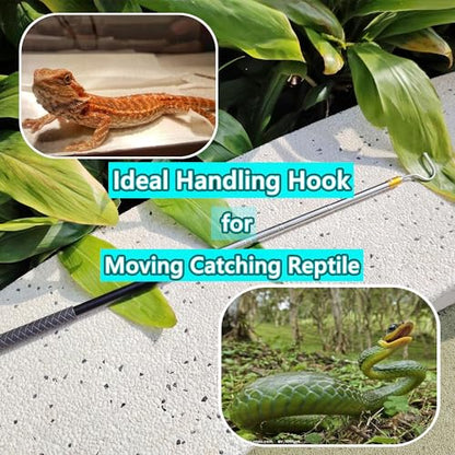 61" Snake Hook Reptile Catcher Stick Pole, Snake Handling Tool kit for Rattlesnakes Copperhead Removal Catching