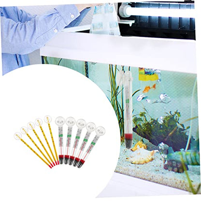 Totority 10pcs Aquarium Thermometer Easy Use Water Gauges for Freshwater and Reptile Tanks Accurate Measurement for Safe Fishkeeping