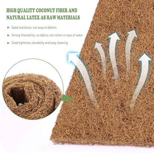 PIVBY 2 PCS Reptile Carpet, Natural Coco Coir Mat (19.6" x 11.7"), Coconut Fiber Substrate Pet Terrarium Liner for Bearded Dragon Tortoise Habitat Lizards Turtles Snakes Iguana Hermit Crab - size: M: 19.6" x 11.7"