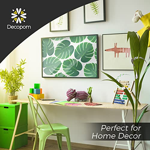 Decopom Palm Leaves Artificial Tropical Monstera 36Pack 6 Kinds Large Small Green Fake Palm Leaf with Stems - style: 36 Pack