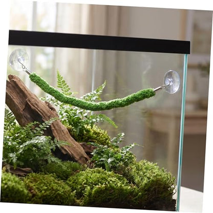 UPKOCH Reptile Climbing Rope and Artificial Vine for Terrarium, 50cm Faux Green Vine with Suction Cup, Flexible Habitat Accessory for Jumping Spiders, Chameleons, Lizards, and Frogs