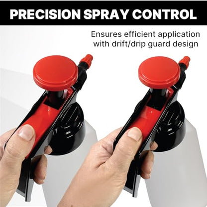 KOTA 1 L Adjustable Hand Pump Pressure Sprayer, Heavy-Duty Multipurpose Bottle for Automotive Solvents, Surface Prep & Car Detailing, Chemical-Resistant PE Construction, Adjustable Spray Pattern 6990 - style: Hand Pump