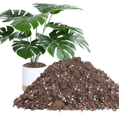 3.2QT Monstera Soil Potting Mix - Natural Organic Tropical Plant Soil for Improving Growth Rate, Sustainable Houseplants Growing Media for Indoor Bonsai Succulents Moisture Retention Drainage