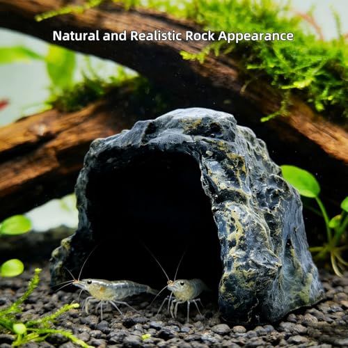 Reptile Hides and Caves, Reptile Tank Accessories, Tortoise Habitat, Resin Bearded Dragon Hideout Turtle House for Turtle Bearded Dragon Gecko Snakes Chameleon Frogs Fish