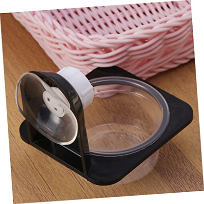DOITOOL 6pcs Reptile Feeder Bowl Solid Construction Food Tary Stable Suction Cup Easy to Clean Multi-Purpose Pet Bowls - color: Blackx2pcs, size: Size 4x2pcs