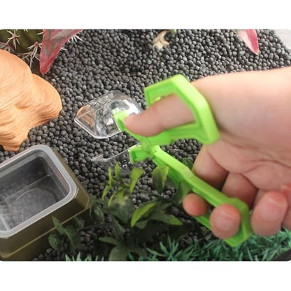 Clear Reptiles Feeding Tongs Gentle Creature Catcher Tool with Ergonomic Grip for Safe Handling Easy - color: Black,c