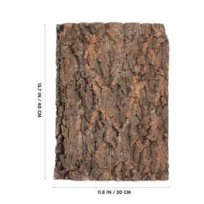 VANZACK Reptile Cork Bark for Reptiles Terrarium Decor Climbing Platform Reptile Tank Accessories Natural Bark Background for Lizards 15.74 X 11.81 X 0.78 in