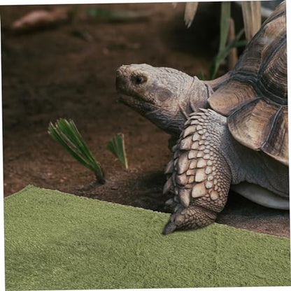 VANZACK Reptile Carpet Mat for Terrarium Washable Imitation Grass Bedding for Snakes Turtles Lizards Tortoises Safe Substrate Liner for Clean Habitats